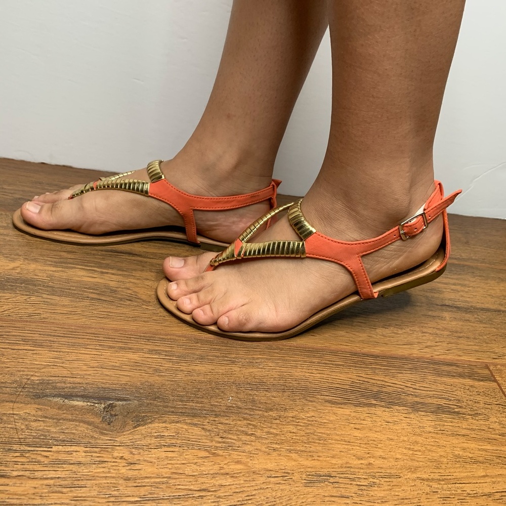 Rue21 Etc | Orange and Gold Sandal